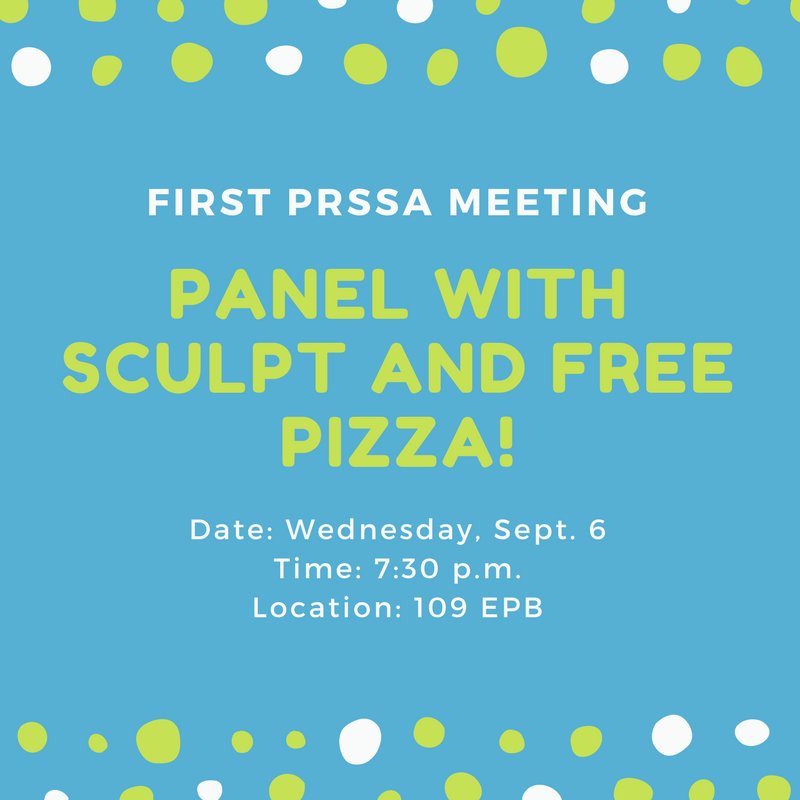 IowaPRSSA's tweet photo. Join us for our first meeting of the year tomorrow! The meeting will include a panel with @wearesculpt and free pizza! https://t.co/JkC9QGOvfS