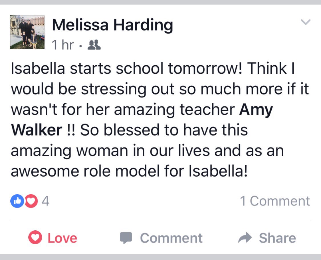 MissAmyPreK's tweet photo. When u get a message on FB u ... #smile #love &amp; are #grateful for the all the #littles &amp; #parents #PreKjoy 💕💕💕 @missrumphius722 @EDDA31372 https://t.co/47zq1eLybQ