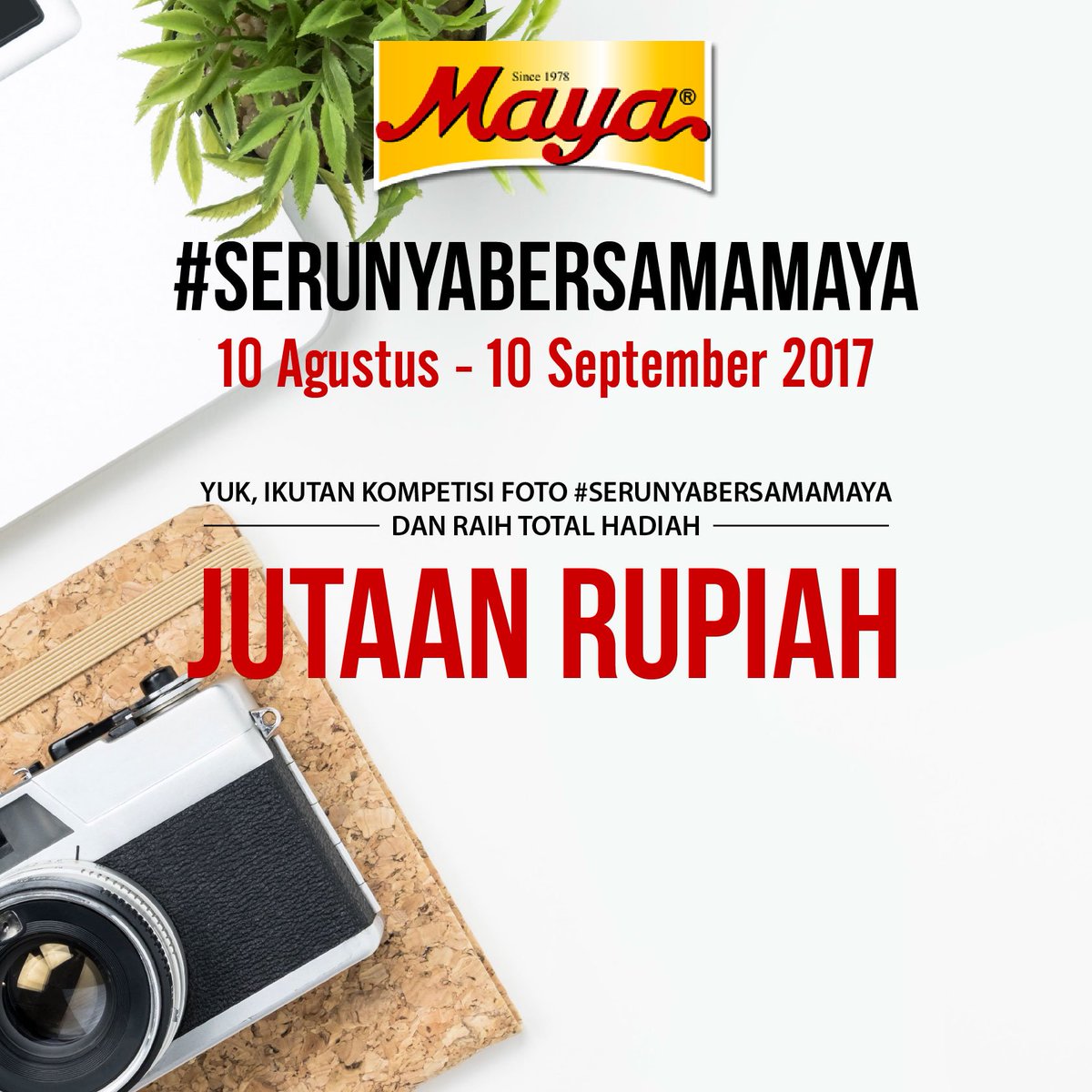 mayabrand_ID's tweet photo. Bunda, yuk ikutan kompetisi foto #SERUNYABERSAMAMAYA Untuk ikutan cek IG/Fan Page Maya Brand, ya  #MayaBrandPhotoCompetition #BersamaMaya https://t.co/ZNb6p2dp75