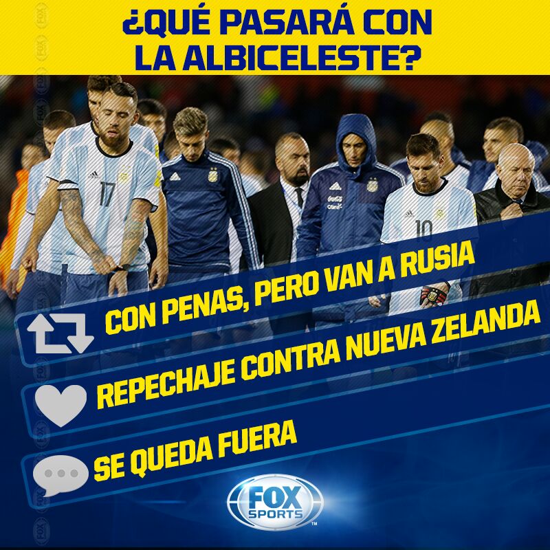 ESPNArgentina's tweet photo. ¡PARTICIPÁ!
#CentralFOX | ¿Cuál será el destino de la Selección Argentina? https://t.co/TaVucT9wIL