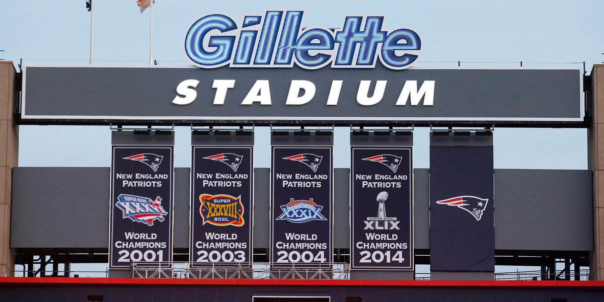 Nfl On Twitter The Patriots Solved Their Championship Banner Problem It S A Good Problem To Have Https T Co Ytpvt9dfru