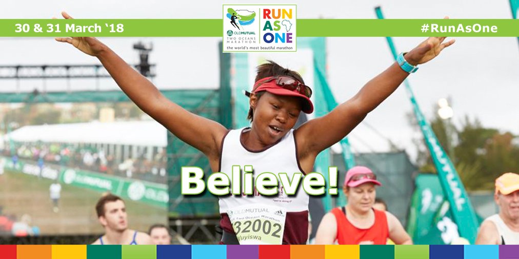 2OceansMarathon's tweet photo. You CAN do it! #RunAsOne https://t.co/cKNKDEA9IH