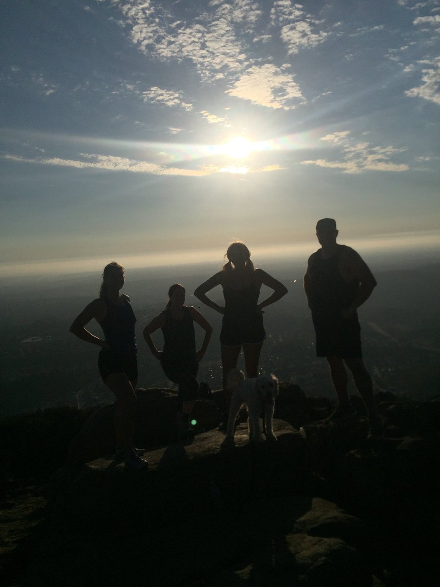 EmSteam teachers hiking Cowles Mountain. #ontopoftheworld #gainingEmSteam #powerpose @EmSTEAMCVUSD <a href="/CajonValleyUSD/">CajonValleyUSD</a>