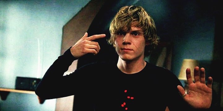 DelayyyMitchell's tweet photo. should i be concerned about my attraction to evan peters playing psychopaths ? #ahs https://t.co/50YSRd1p0q