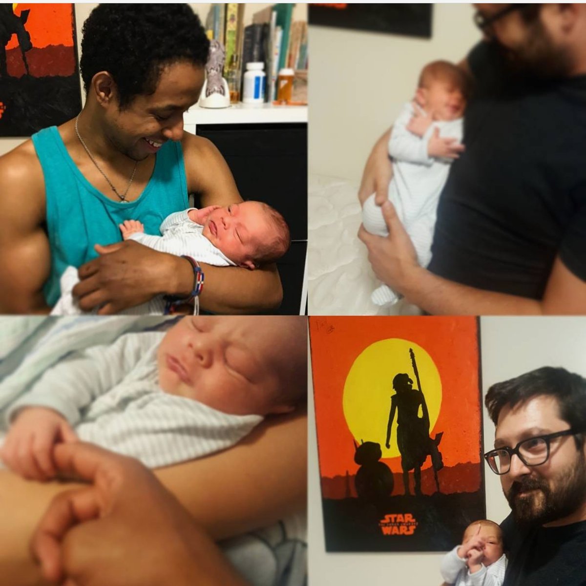 arielRpacheco's tweet photo. #Baby #Desmond was really excited about the #StarWars painting @eclommel and I made for him! https://t.co/wXYP6LASX7