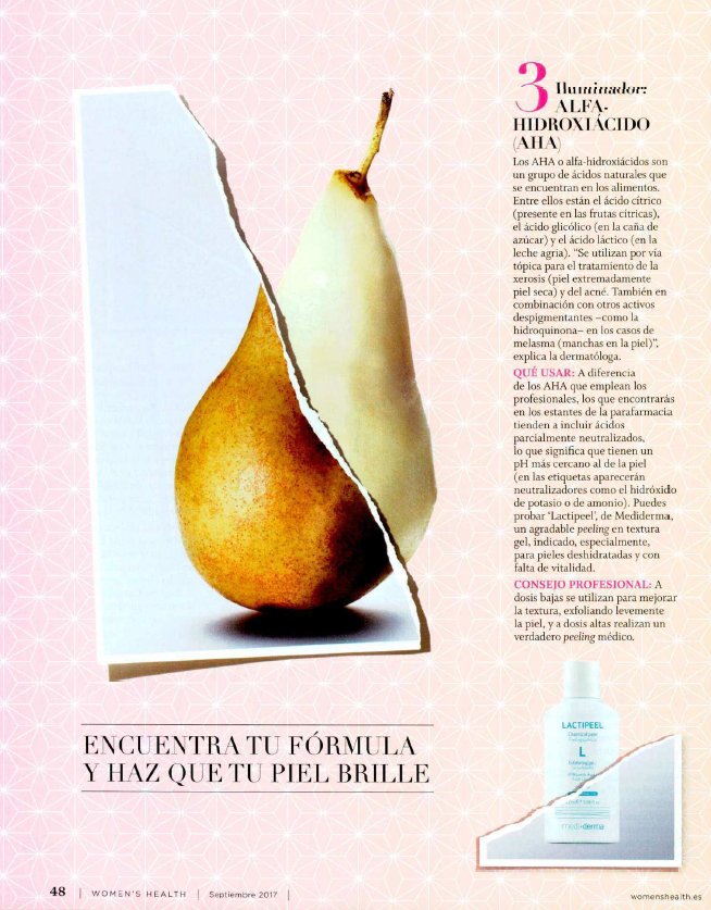 doctorserrano's tweet photo. #FelizMiércoles El #Lactipeel de @medidermaOffic recomendado en @WomensHealthESP de #septiembre. ¡Mil gracias! https://t.co/KR4gqzEHDg