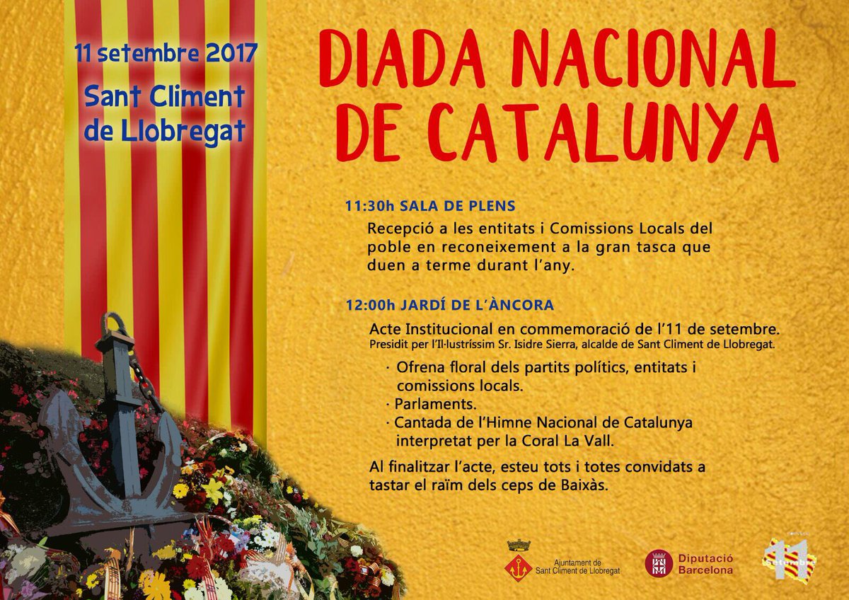 IsidreSierra's tweet photo. Un inici de curs #trepidant : ningú ens treurà #1OCTReferendum #diada https://t.co/RvS9SryzpX