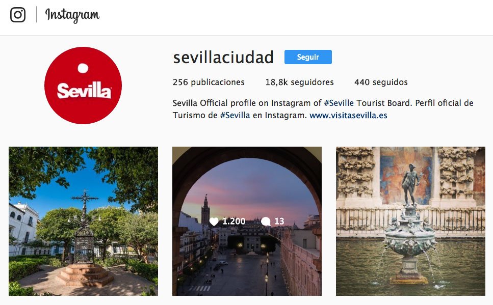 Did you know that #Seville is one of the most instagrammed cities in Spain? Follow us on <a href="/instagram/">Instagram</a>! ☑️ instagram.com/sevillaciudad/