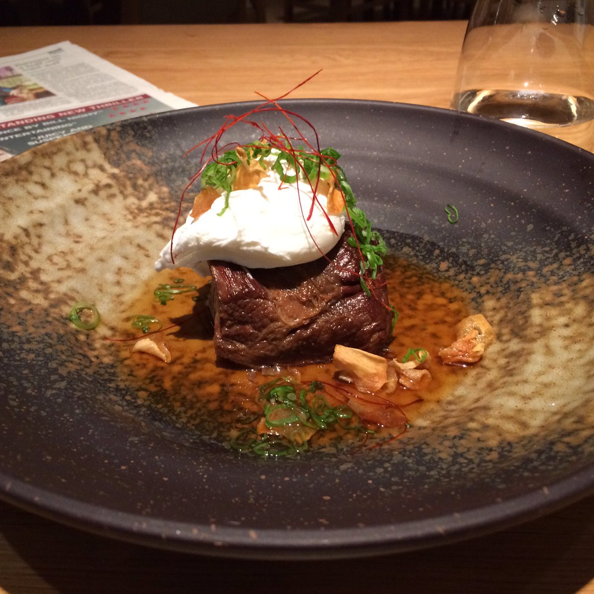 SundayTimesTravelMag (@st_travelmag) on Twitter photo Breakfast. Of. Champions. (Short rib, poached egg & yuzu truffle sauce <a href="/nobushoreditch/">Nobu Shoreditch</a> ) Breakfast. Of. Champions. (Short rib, poached egg & yuzu truffle sauce <a href="/nobushoreditch/">Nobu Shoreditch</a> )