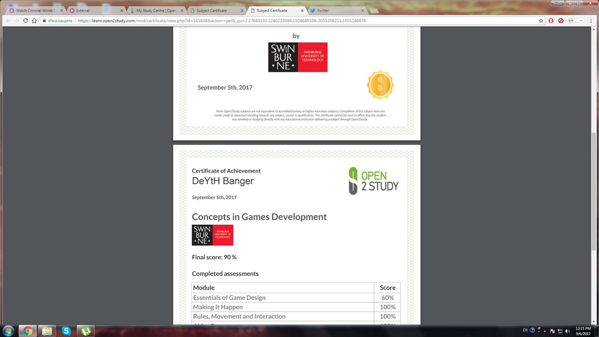 GordanFreem's tweet image. #Certificate
#GameDev
#Open2Study