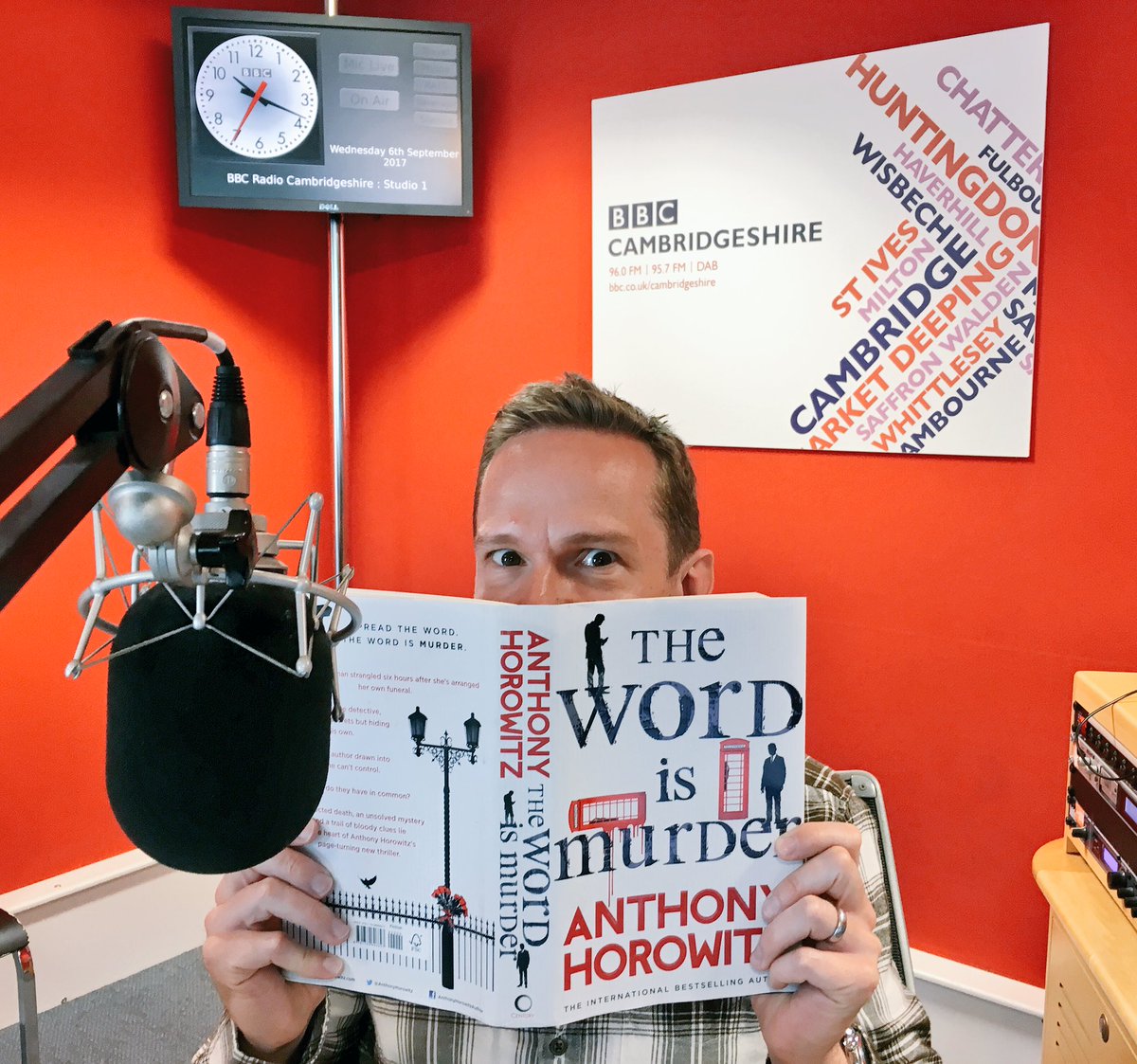 Looking forward to interviewing @AnthonyHorowitz on @BBCCambs at 1215 today #TheWordIsMurder @penguinrandom @ToppingsEly @heffersbookshop