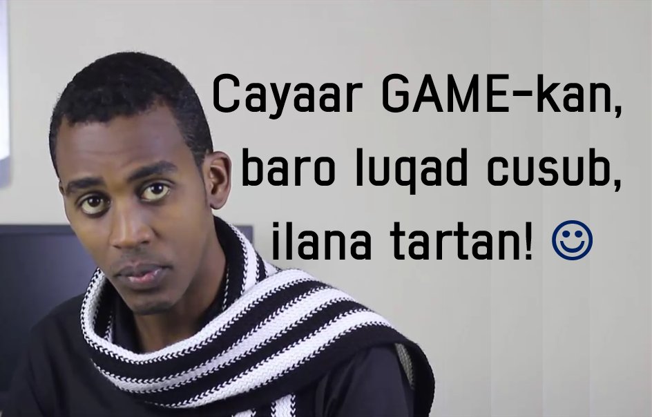 iM252Real's tweet photo. Ma daneyneysaa barashada luqad cusub? Spanish, German, Turkish, mid un? Daawo muuqaalkan si fududna u baro https://t.co/ozl1pTj6Rr
#iM252 https://t.co/3qQGY5oZid