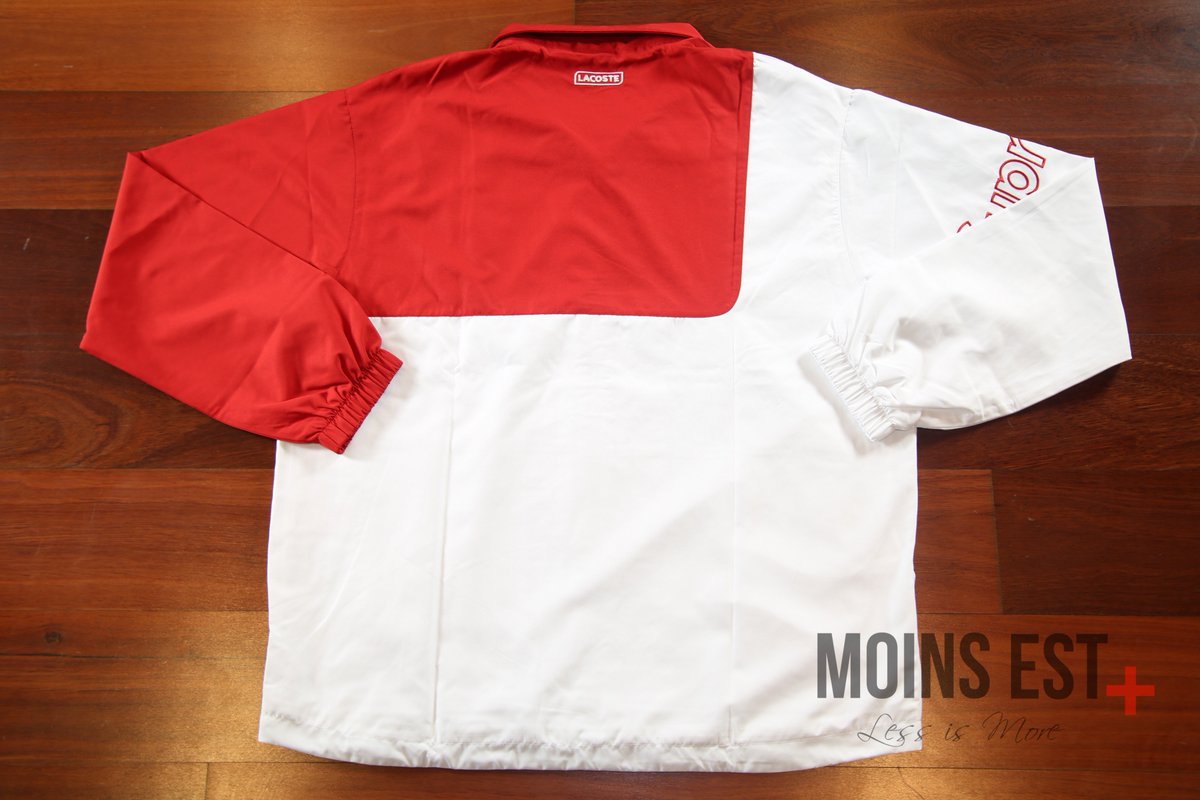 supreme lacoste track jacket red