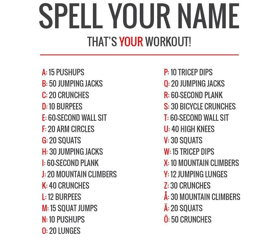 Spell Your Name That 039 S Your Workout The Gentleman Scoopnest