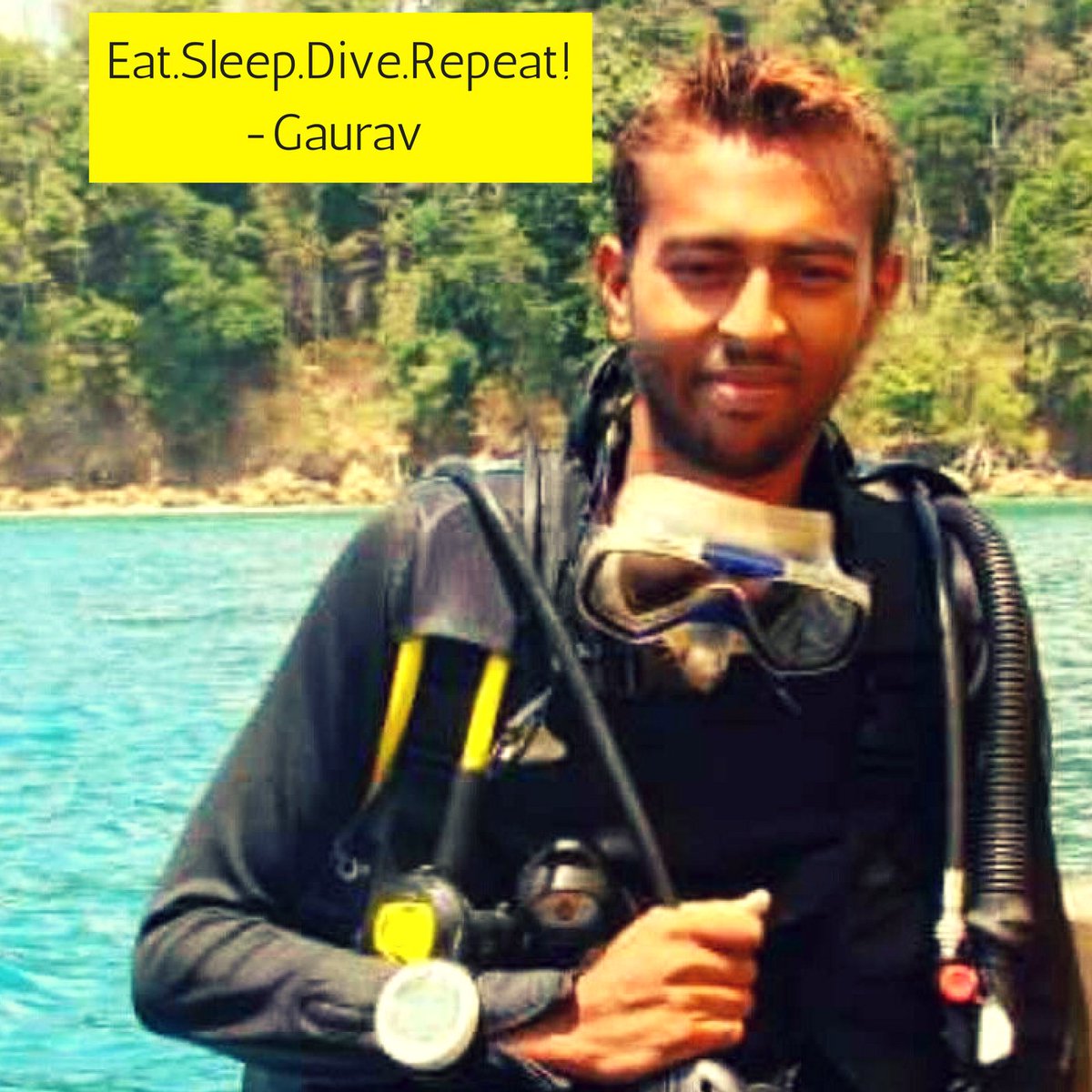 Know Your Instructor: Gaurav, Eat. Sleep. Dive. Repeat! Tickets - bit.ly/uwf-tx  #UnderwaterFest #GauravGoesUnderwater