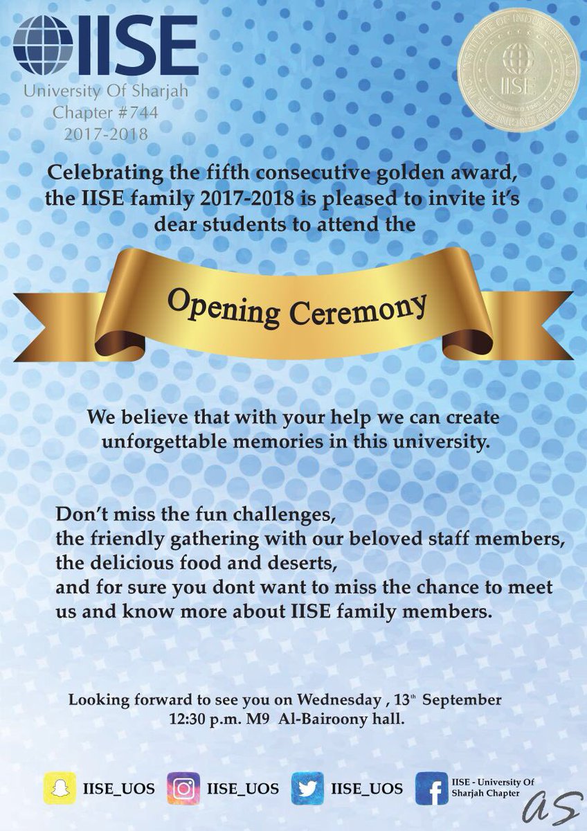 IISE_UOS's tweet image. Don't forget to note the date and time in your schedule !!
We'll be waiting for you