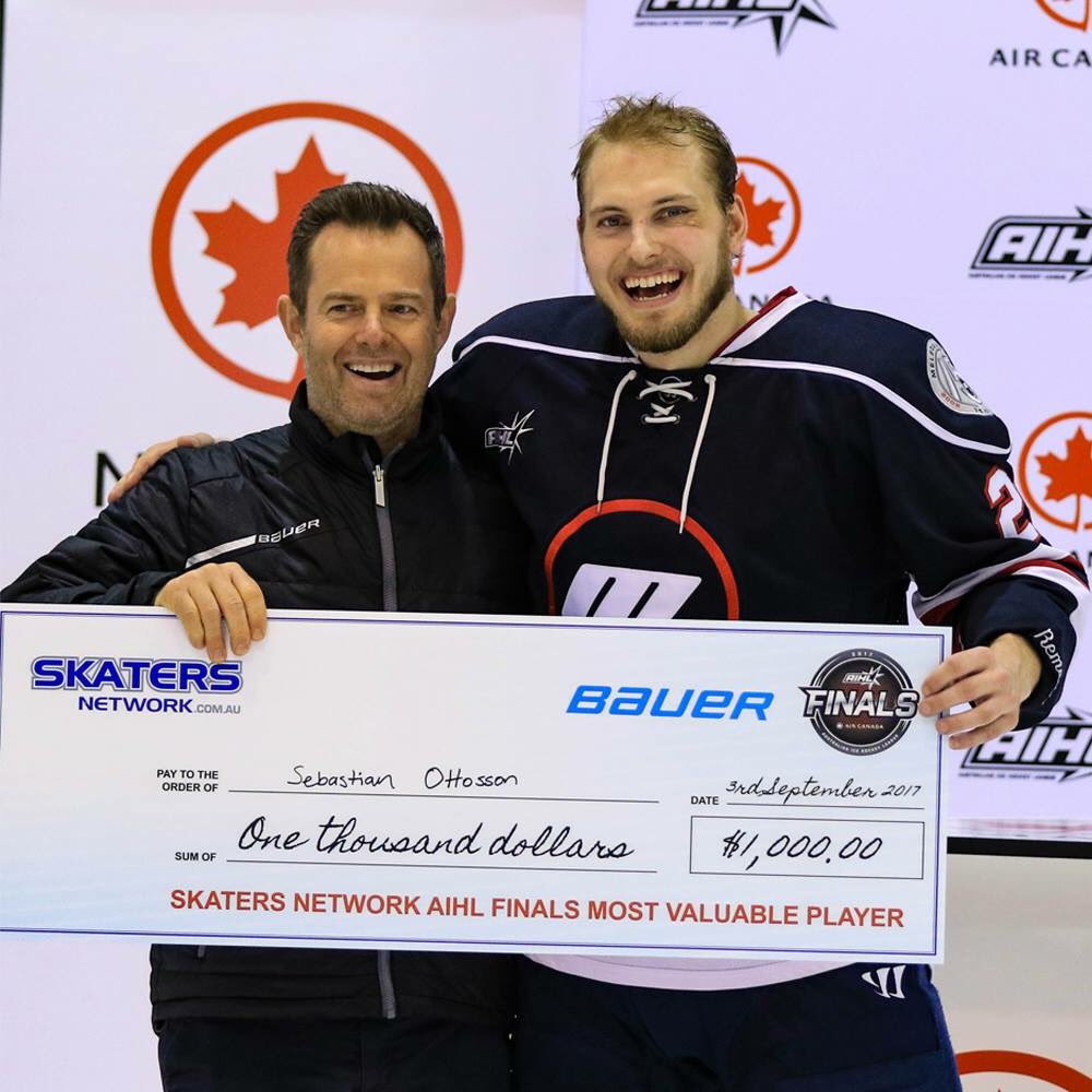 AIHL's tweet photo. After a great #AIHL Season #SkatersNetwork are proud to present Sebastian Ottoson with the player of #AIHLFinals @melbourneice
#BAUER https://t.co/zyArfv7YPB