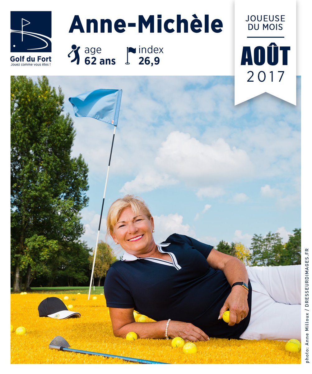 GolfduFort's tweet photo. Anne-Michèle notre joueuse du mois d'août 🏌️
Pour découvrir son "interview" et son portrait plus en détails :
⏩ https://t.co/zBeoHhT31Q https://t.co/VtpbCdSfA9