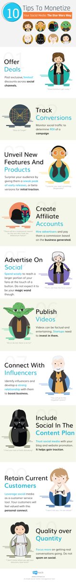 rajeshseshadr's tweet photo. #infographic #DailyInfographic 10 TIPS TO MONETIZE YOUR SOCIAL MEDIA: THE STAR WARS WAY @DailyInfographc @smhackapp
https://t.co/jnXplRjR3l https://t.co/E5qr7JBG9U