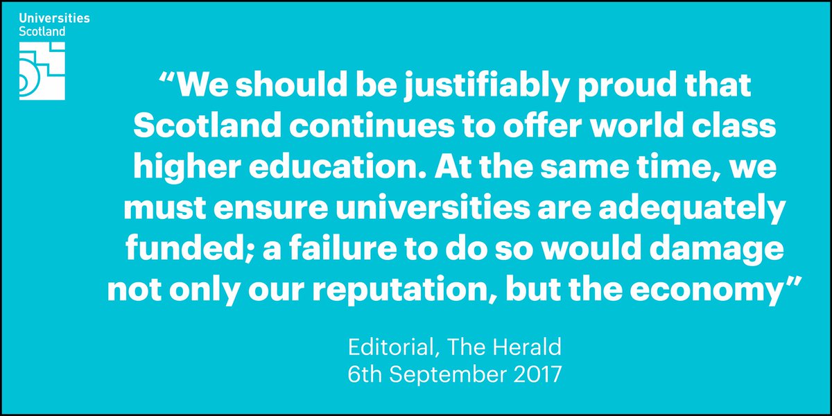 uni_scot's tweet photo. Strong @heraldscotland editorial on the need for continued investment in higher education #THEunirankings #THE2018 https://t.co/vtjDj6qyGs https://t.co/Da4snxp1yo
