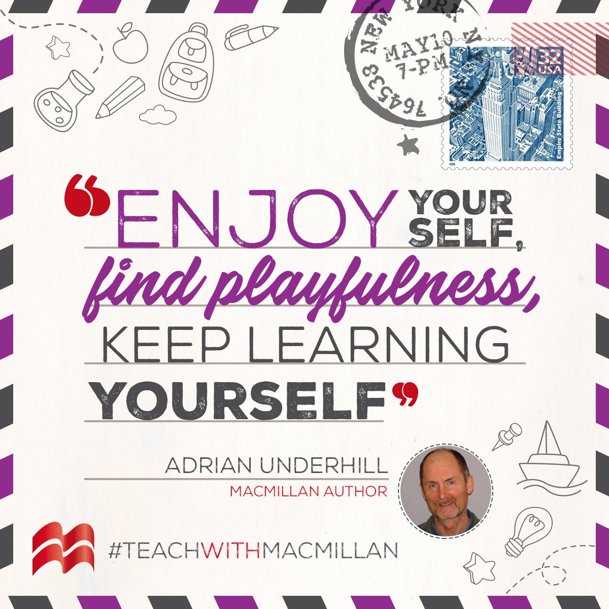 MacmillanELT's tweet photo. This is Adrian's top tip for teaching a great class. Stay tuned until the end of week for more useful tips from us and a video full of tips. https://t.co/DHYcEBlw3y
