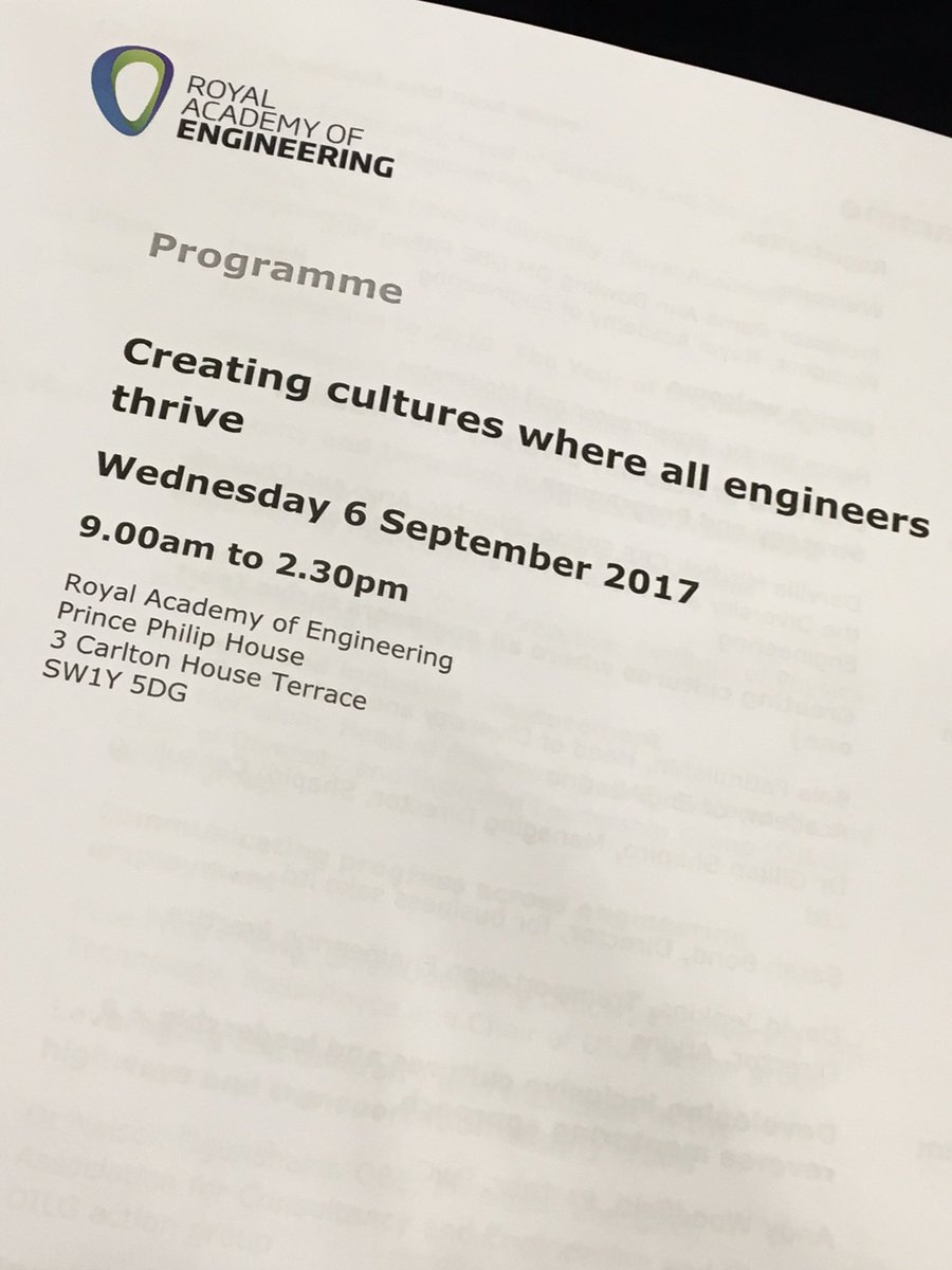 Proud to be attending <a href="/RAEngNews/">Royal Academy of Engineering</a> 2nd annual update #EngDiversity #Diversity #inclusion
