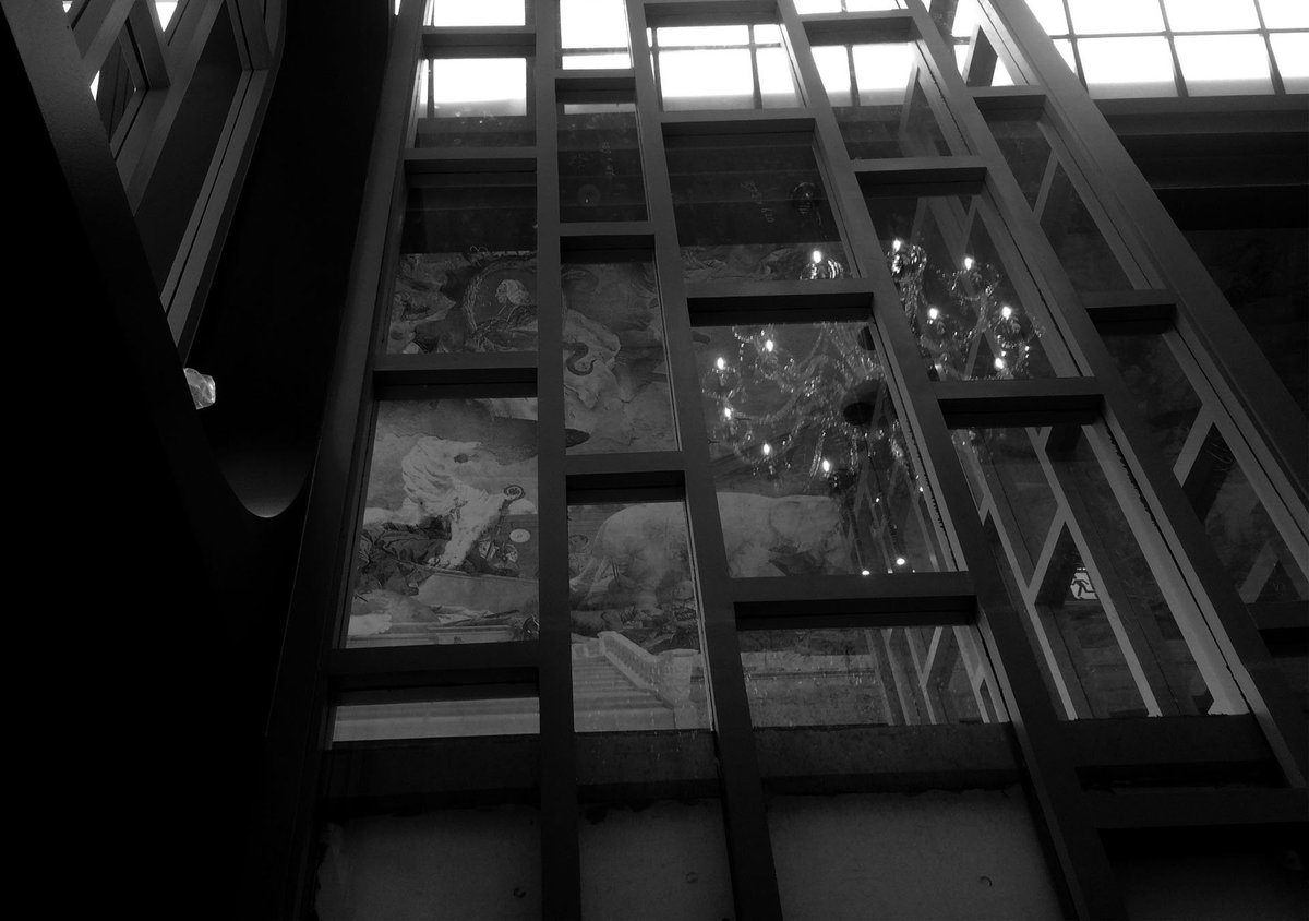 portofinohythe's tweet photo. A sneaky peek at the murals on our cocktail bar ceiling... #AmorePortofino https://t.co/YCgKuxmGjb