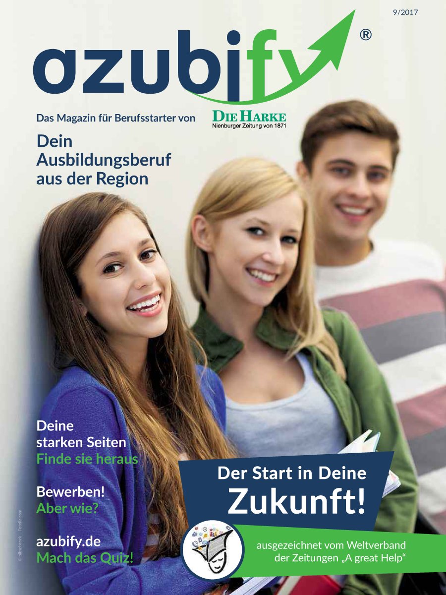 Die_Harke's tweet photo. Azubify, unser Magazin für Berufsstarter gibt es jetzt auch E-Paper: https://t.co/zAJEr3a1Xi #ausbildung #job #azubi #azubi2017 https://t.co/vYLCEuyzRD