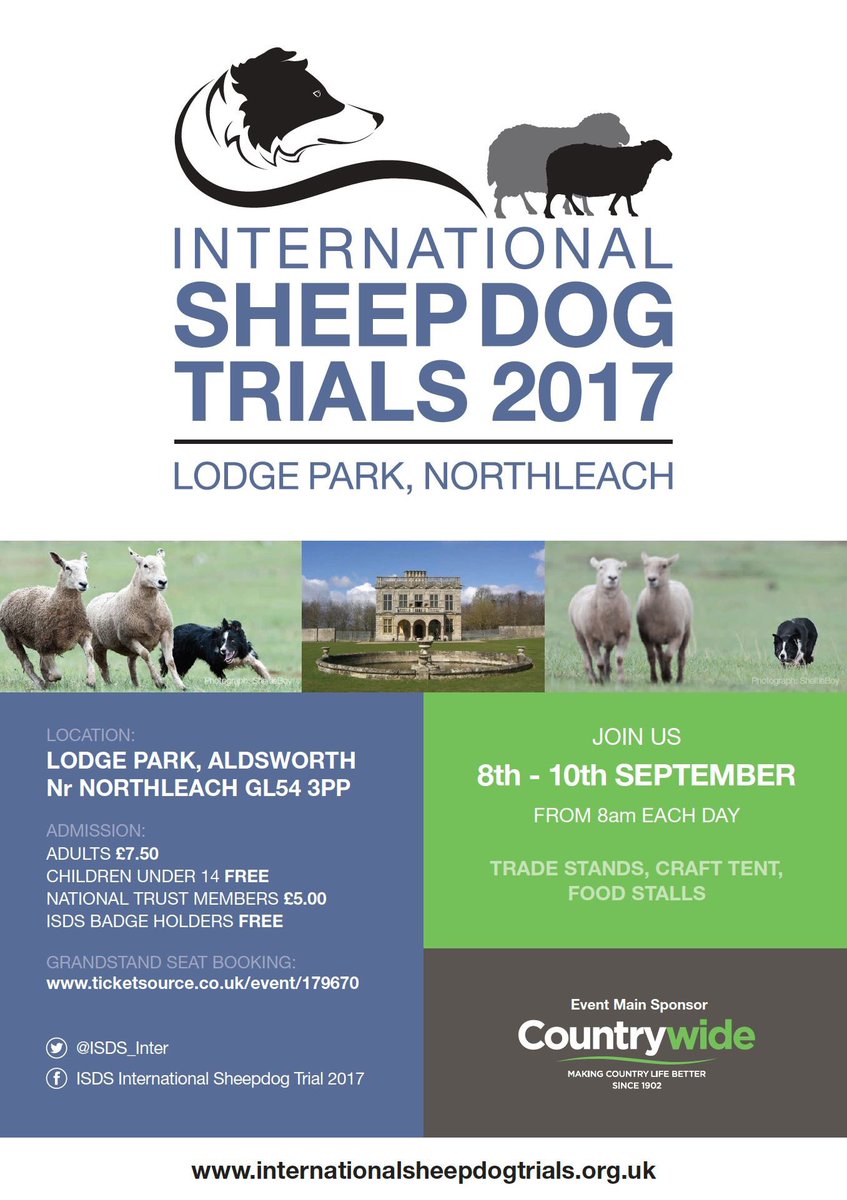 TheISDS's tweet photo. We are on countdown to this week's International sheepdog trial! Will you be joining us? https://t.co/qOKSKqUdOq