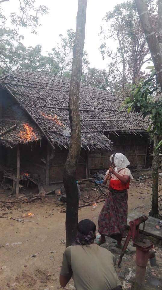 this photos are evidances that Bangali Muslims are setting fire to their homes .
