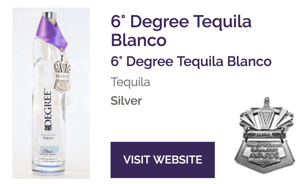 6degreetequila's tweet photo. @globalspiritawards takes 2 medals the juice is in the bottle &amp; it's beautiful, @6degreetequila #tequila @tequilamariasc #shrinkyourworld https://t.co/JZHGc5YNYs