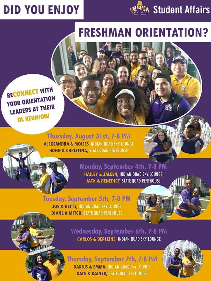 OL_EmmaT's tweet photo. @OL_Darius and I are hosting our #GOLDSQUAD reunion tomorrow at 7:00pm in Indian Quad Sky Lounge.  We can't wait to see you all there! https://t.co/leEhADkjgy