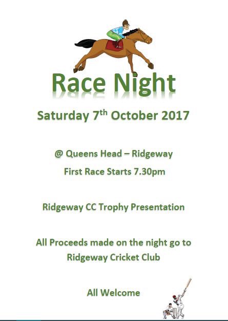 RidgewayCricket's tweet image. 🐎 🏇🐴🏆🥇🥈🥉🍻🍾👍😁 💷