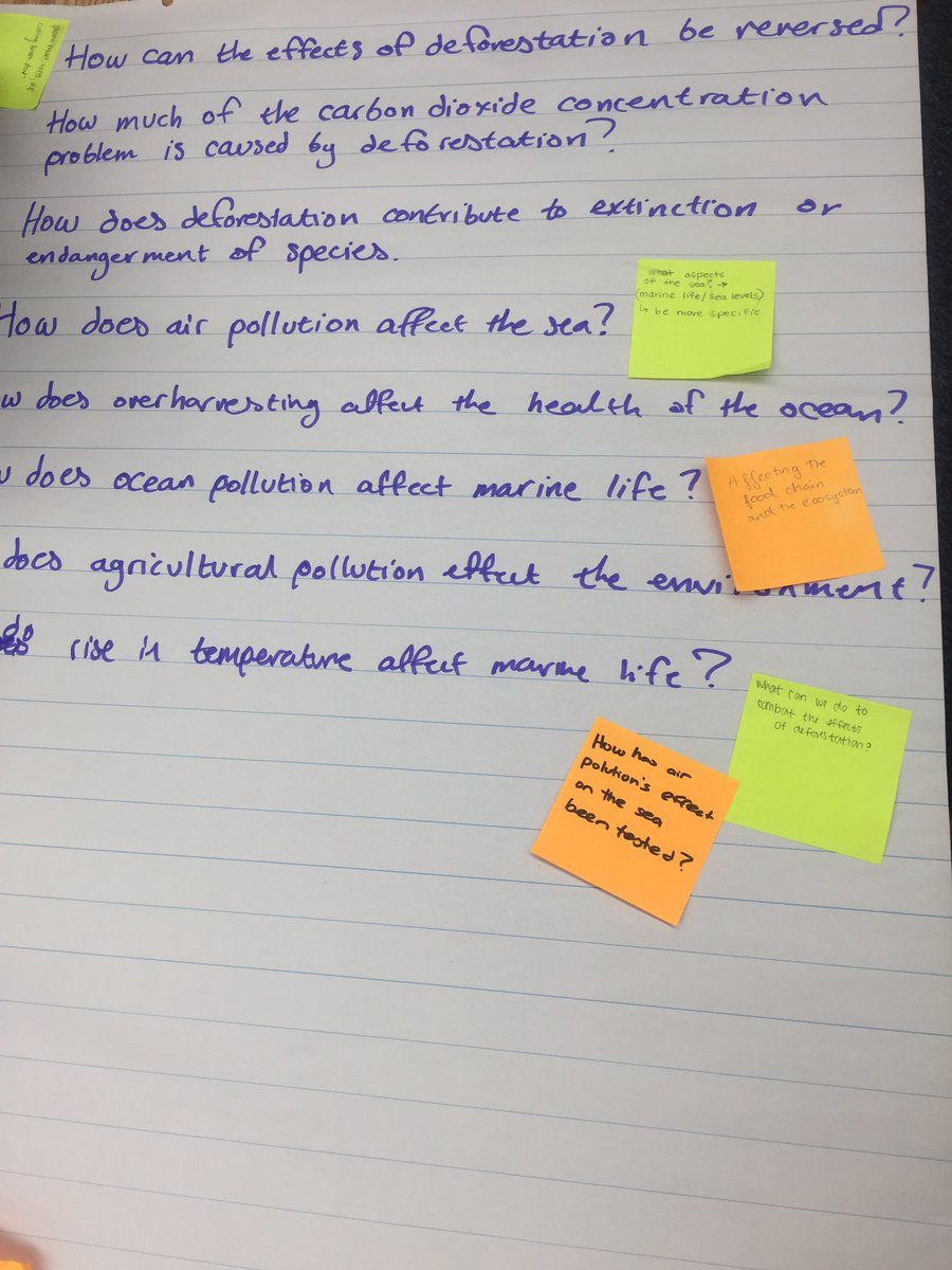 RobinsonLibrary's tweet photo. Questions asked in the library this morning, first period w/ Ms. Marker and Ms. Scott #ibess #studentsquestion https://t.co/liAD4m3ysH