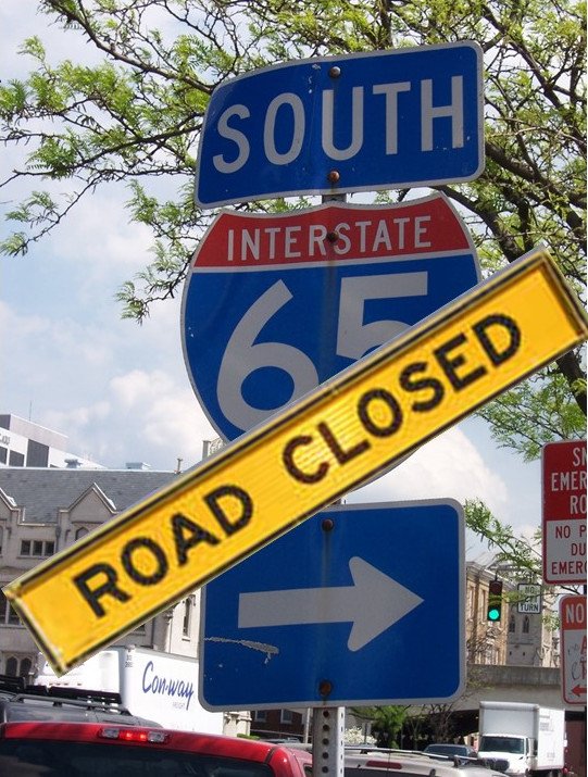 KYTCDistrict5's tweet photo. I-65 South closed this weekend in Louisville between I-64 &amp; I-264 (Watterson Expressway). Details at https://t.co/zzvIH2mwQc https://t.co/W8QJf3awpV