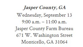 Being accessible to #GA10 is a top priority for my staff and me. My office will be on hand to offer assistance next Wednesday in Monticello.