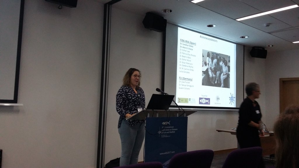 MilenaMMonte's tweet photo. Nice talk @EAFP2017 by Irene Soleto on characterisation of CD8a+ dendritic cells in trout https://t.co/aDJOxbzvcd