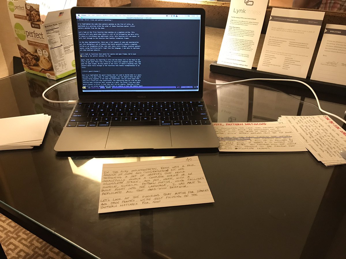 tjstankus's tweet image. Turning a script in Org mode into many index cards #ElixirConf2017