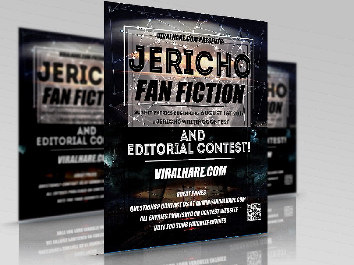 SavingJericho's tweet photo. #Jericho Writing Contest - Date Changes contest runs 9/1 - 10/31/17
Submit entries to admin@viralhare.com
#SaveJericho https://t.co/6PY1gRrZzB