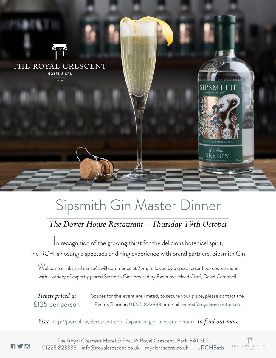 we_are_bobcat's tweet photo. Another fantastic, full page AD designed for our friends @royalcrescent for @BathLifeMag and @sipsmith Gin #Advertising #GraphicDesign https://t.co/xbpOYQKXct