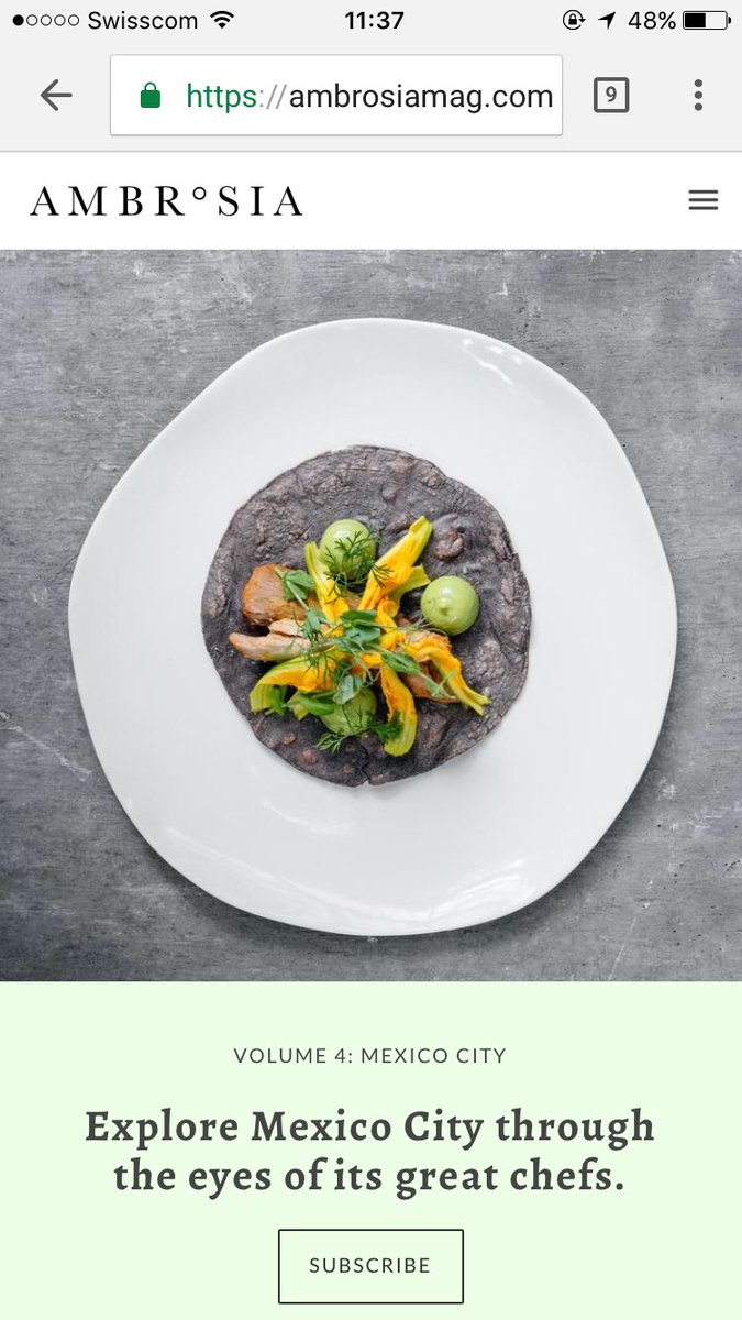 Mexico has hosted 2 out of 4 issues of one of the best food publications out there. Just sayin' <a href="/ambrosiamag/">Ambrosia</a>