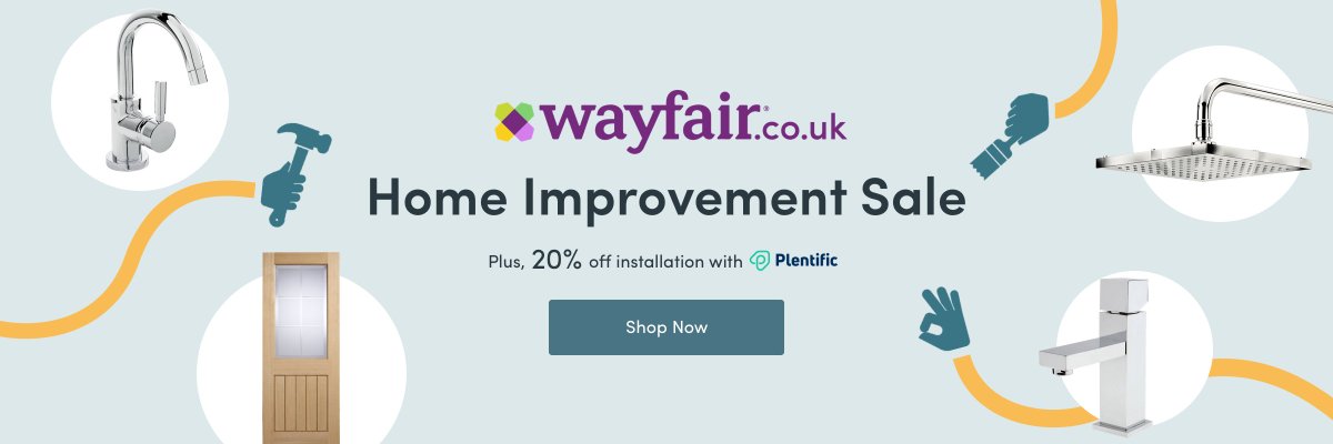 We have an exciting new partnership with <a href="/WayfairUK/">Wayfair.co.uk</a>! This month you can get a 20% discount installing your purchases
wayfair.co.uk/deals/home-imp…