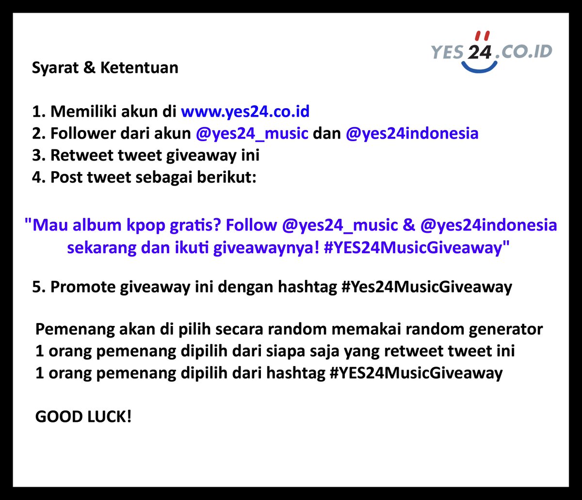 yes24_music's tweet photo. Mau album kpop ini? Caranya cukup retweet tweet ini! (bukan quote tweet) Syarat&amp;Ketentuan tambahan cek di foto ya^^ #YES24MusicGiveaway https://t.co/QdcQHaRyCi