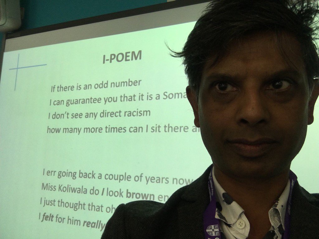 RajYouthWorker's tweet photo. Looking forward to presentation #ipoems #intersectionality #BERA2017 'How the Golden Girl lost her Shine' 15:35 FT101 https://t.co/8tKNibTwbQ