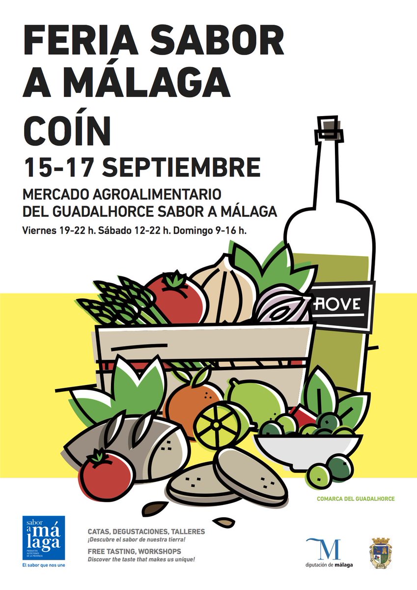 SaboraMalaga's tweet photo. Falta muy poquito para la Feria Comarcal #SaboraMalaga de Coín, donde podrás degustar y comprar fantásticos productos de nuestra tierra :D https://t.co/xogwLTrraQ
