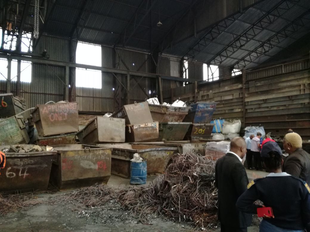 HermanMashaba's tweet photo. We've found copper suspected to belong to entities like @TE_Transnet &amp; @Eskom_SA They'll be contacted by @SAPoliceService to investigate. https://t.co/YIBTgMVyur