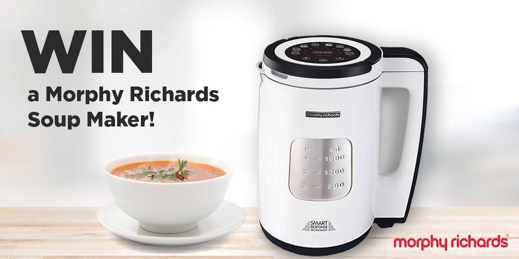 ao's tweet photo. WIN a Morphy Richards Soup Maker and get your Souptember on! RT &amp; Follow for your chance to #win! #FreebieFriday 🎉🎉 https://t.co/CChK3LoesF