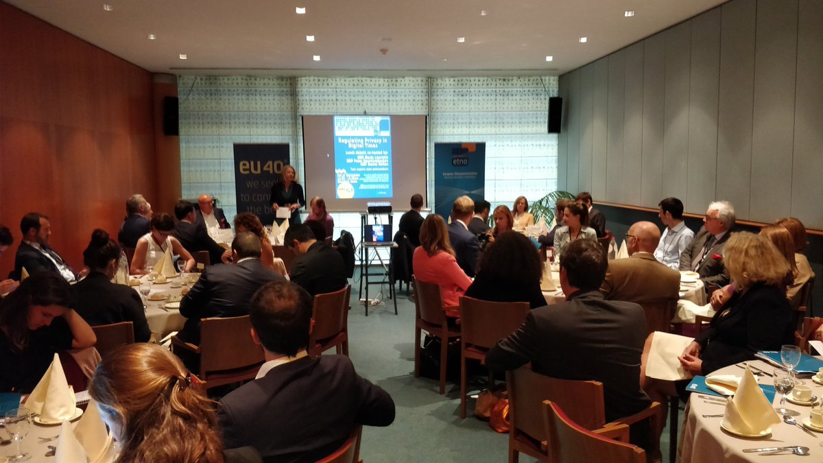Hot topic on the table! Kicking off the #ePrivacy debate w/ <a href="/LauristinMarju/">Marju Lauristin MEP</a> <a href="/PKouroumbashev/">Peter Kouroumbashev</a> <a href="/ddalton40/">Daniel Dalton</a> &amp; @ETNOAssociation