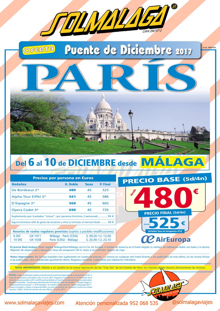 SolmalagaViajes's tweet photo. #Puente de #Diciembre en #Solmalaga #Viajes #NoPodemosViajarPorTi visita https://t.co/8vULhX8eZB https://t.co/cceL0KuDVn