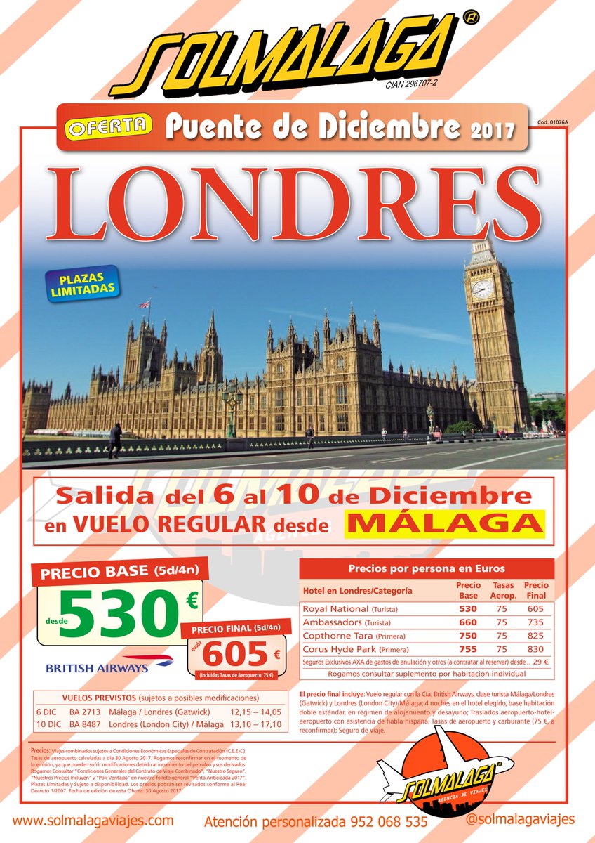 SolmalagaViajes's tweet photo. #Puente de #Diciembre en #Solmalaga #Viajes #NoPodemosViajarPorTi visita https://t.co/8vULhX8eZB https://t.co/cceL0KuDVn